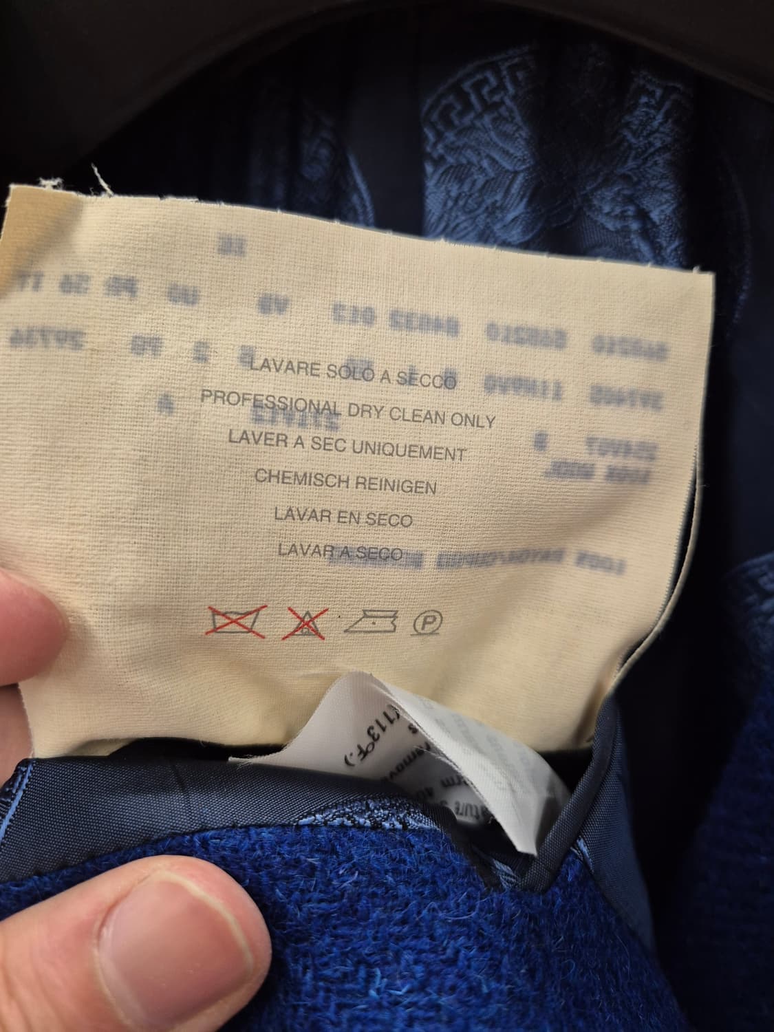 베르사체 로얄블루 울코트 상품이미지7