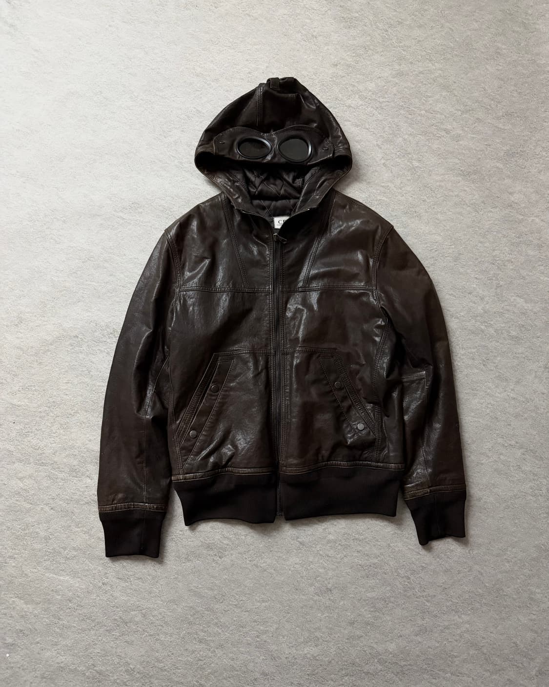 CP컴퍼니 고글 램스킨 레더자켓 상품이미지1
