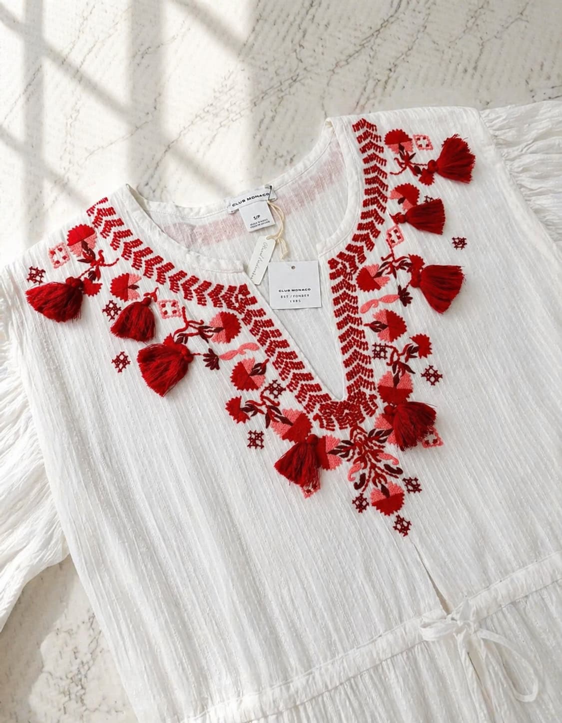 클럽모나코 핸드메이드 자수 태슬 원피스 / 리조트룩 상품이미지9