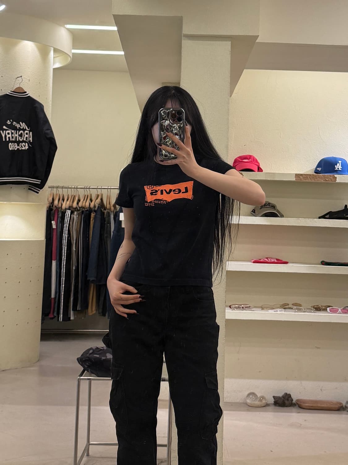 리바이스 오렌지 베트윙 프린트 반팔 티셔츠 U1556 상품이미지1