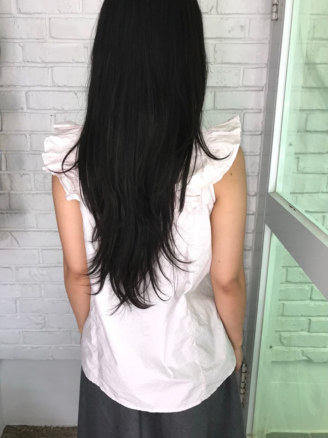 프릴 민소매 셔츠 상품이미지8