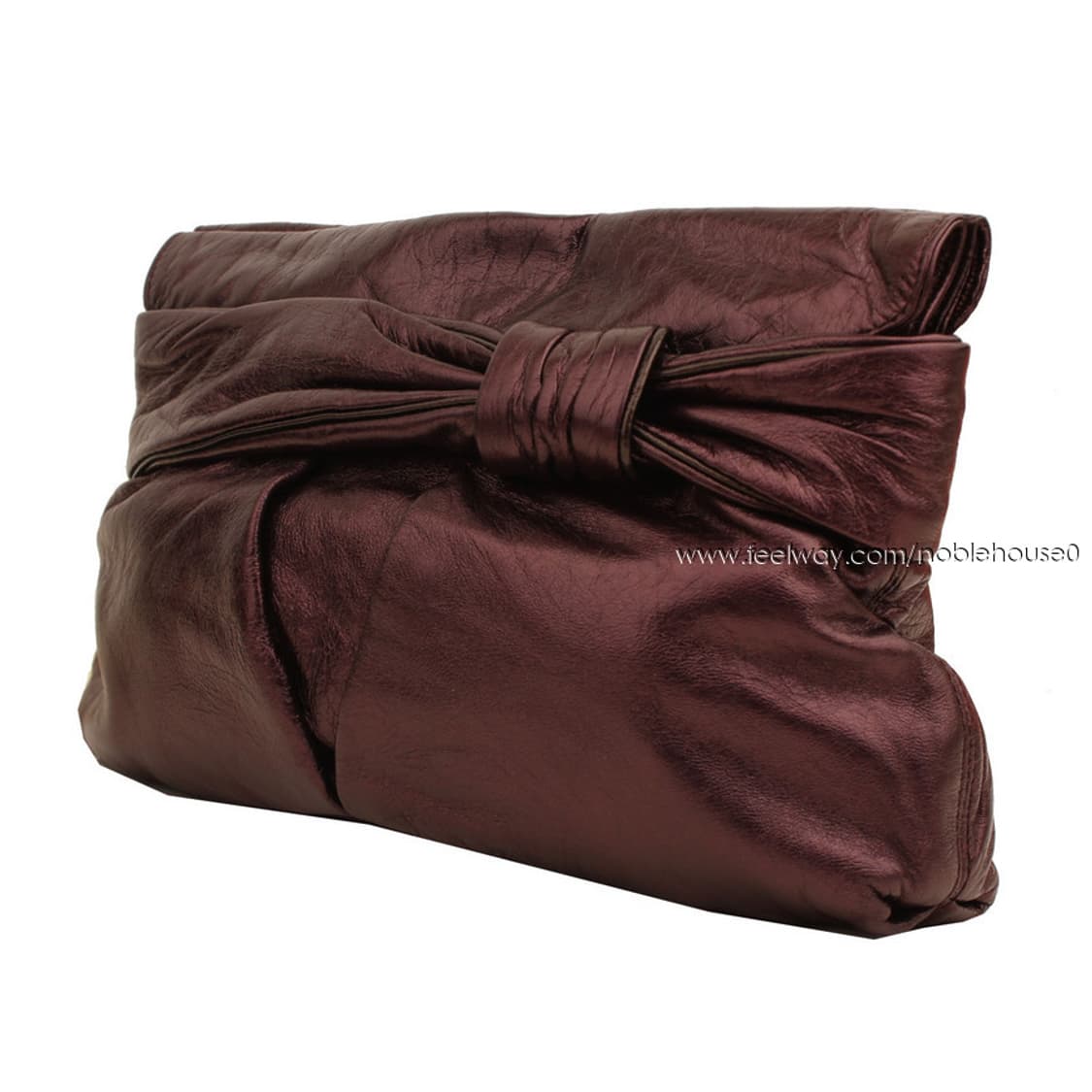 쿠바 메탈릭퍼플 핸드메이드 클러치백 상품이미지2