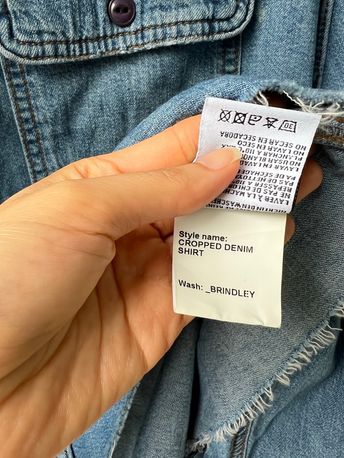 R13 빈티지 데님 크롭 셔츠  상품이미지8