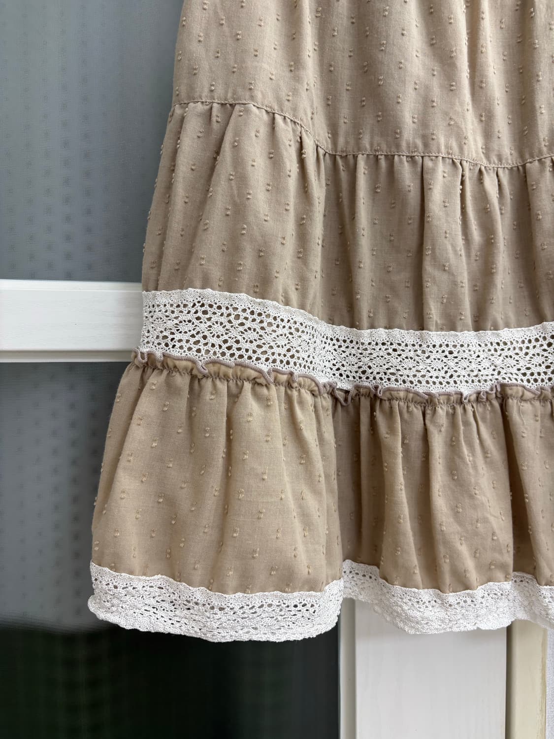 베이지 도트 미니 스커트 상품이미지10