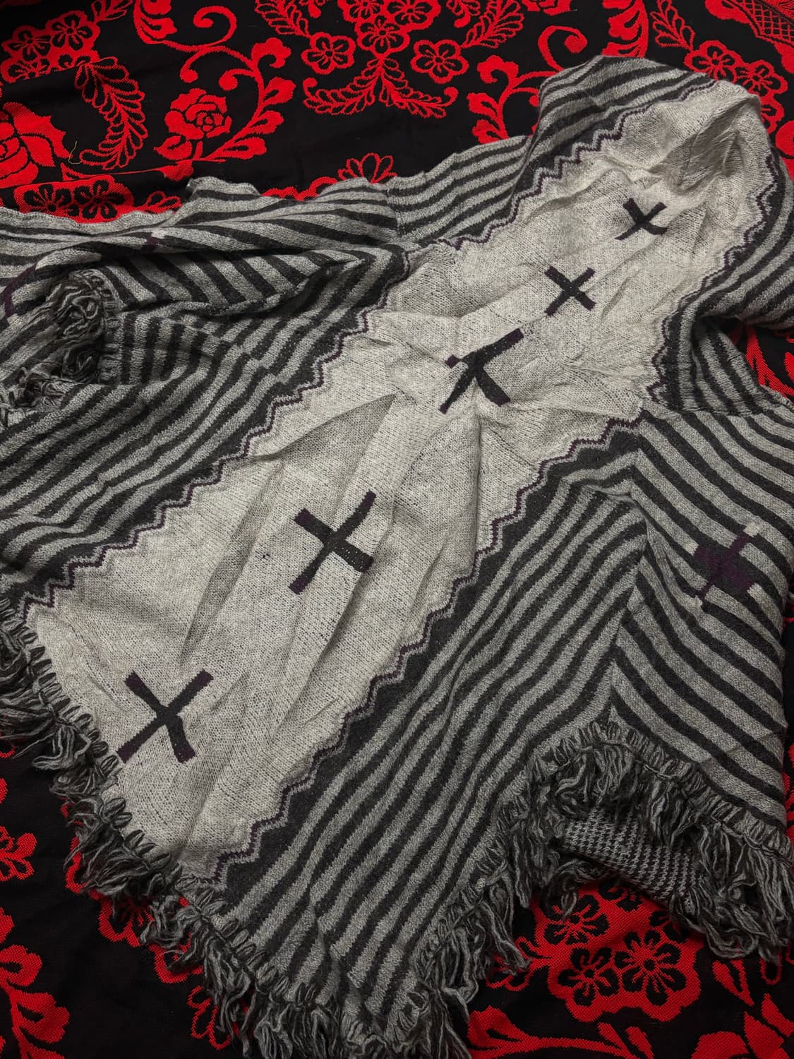 uk vtg ..Gothic.. "Cross" cape 상품이미지4