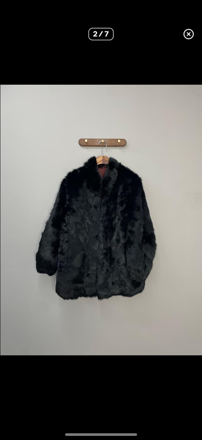 빈티지 블랙 퍼 코트 A2966 상품이미지2