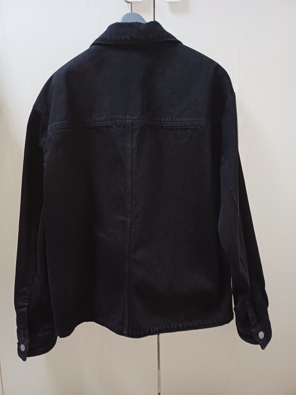 쿠어 / 미니멀 데님 자켓 블랙 / S 상품이미지4