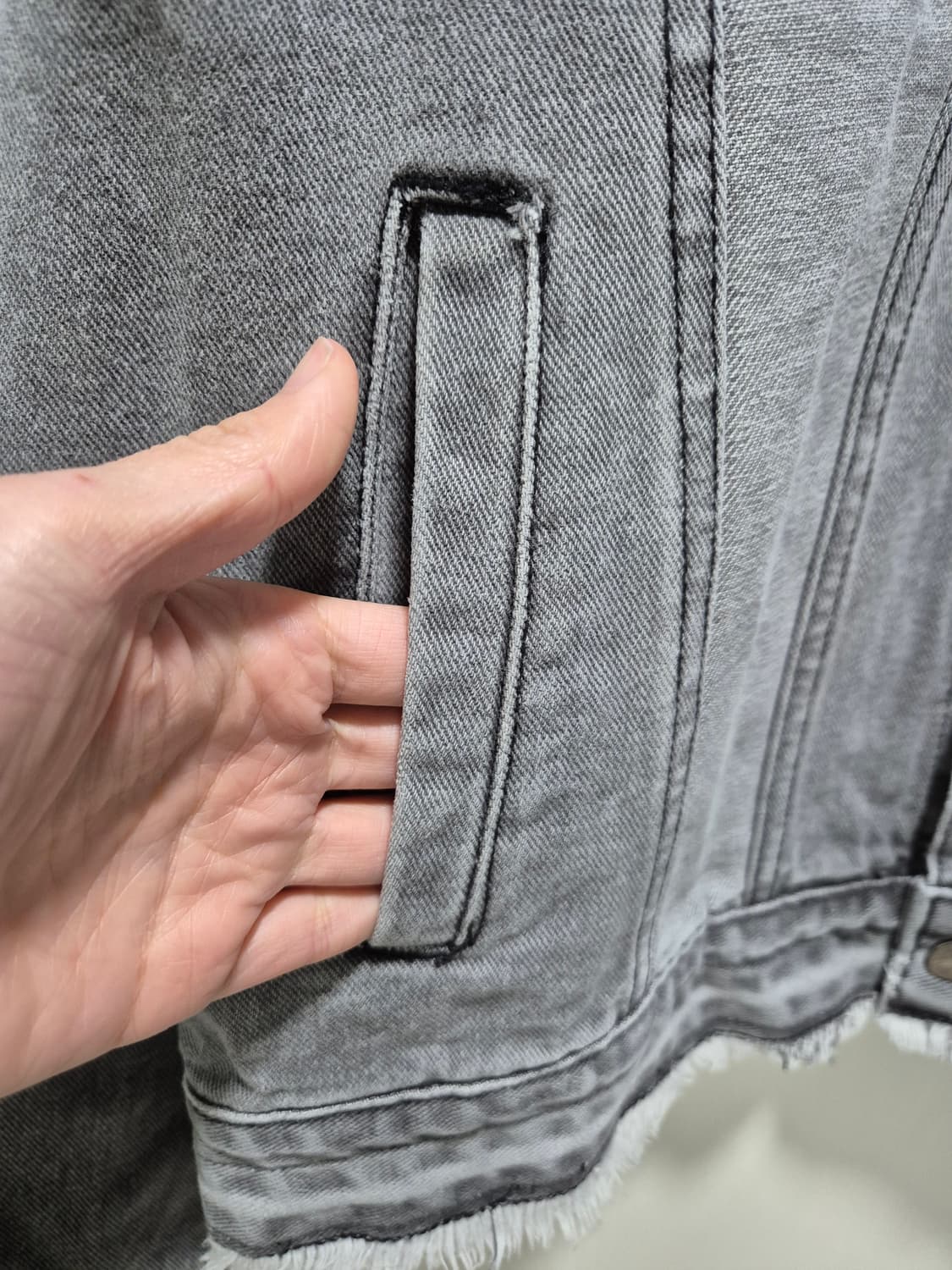 (세일)(새상품)MNL 데님 청자켓 회색 상품이미지5