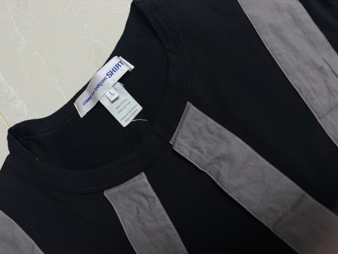 꼼데가르송 셔츠 패치워크 롱슬리브 상품이미지2