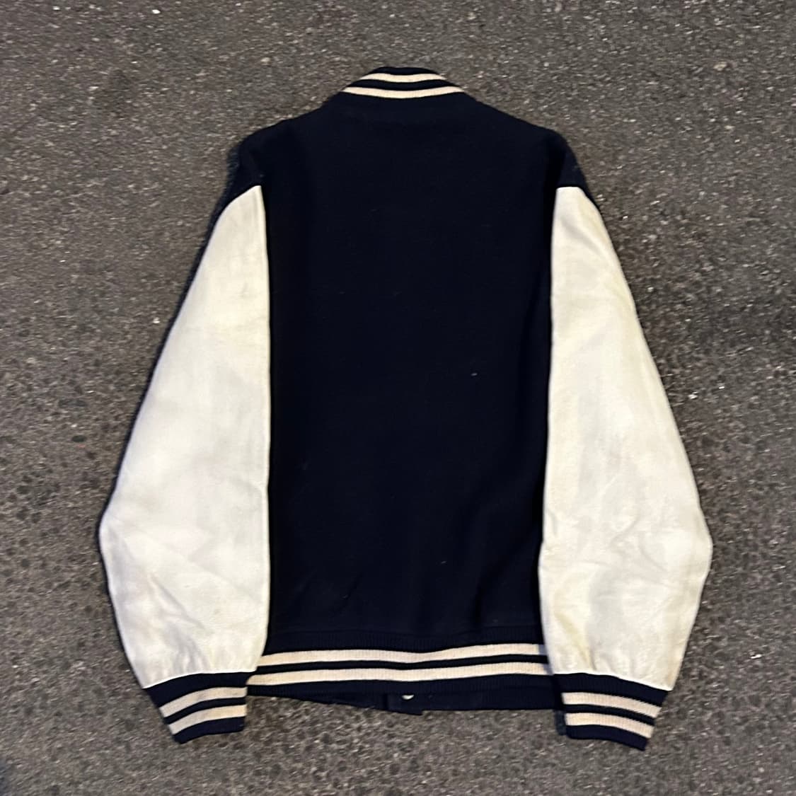 90s 일본빈티지 Stadium 레더 올드스쿨 울 바시티 스타디움 자켓 상품이미지3