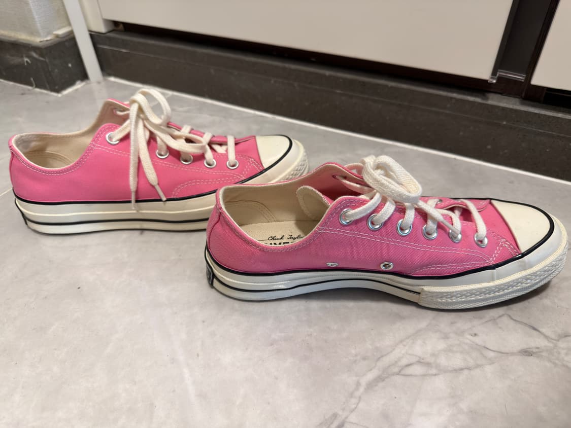 컨버스 척70 로우 빈티지 캔버스 핑크 250사이즈 상품이미지3