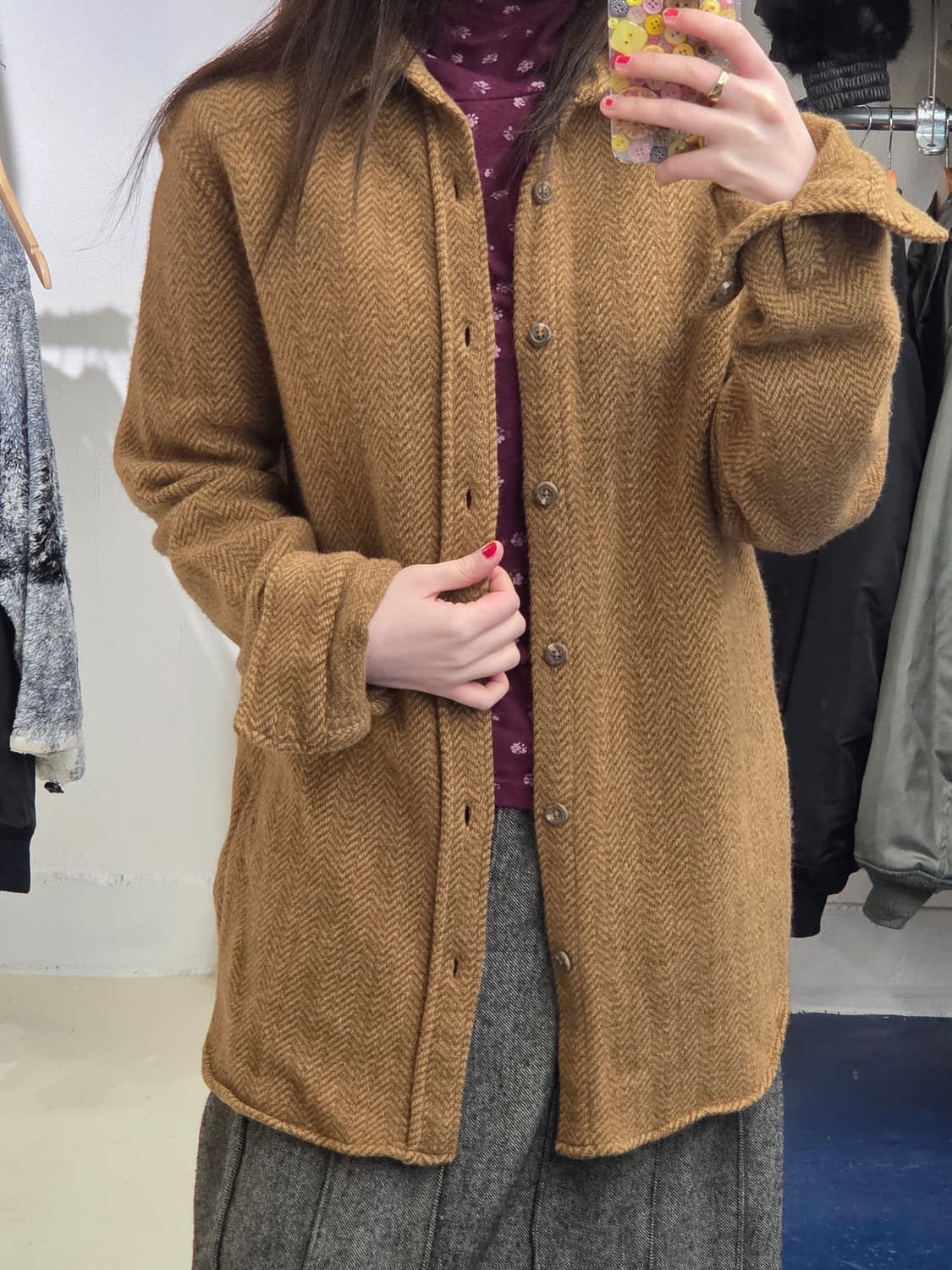 PRL 폴로 랄프로렌 헤링본 울 셔츠 상품이미지2