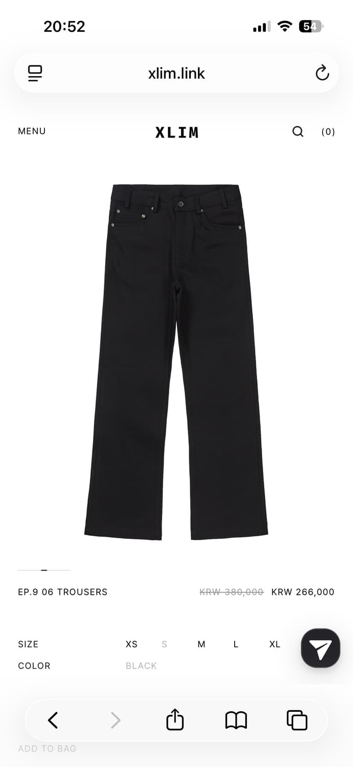 엑슬림 EP.9 06 trousers S사이즈 상품이미지1
