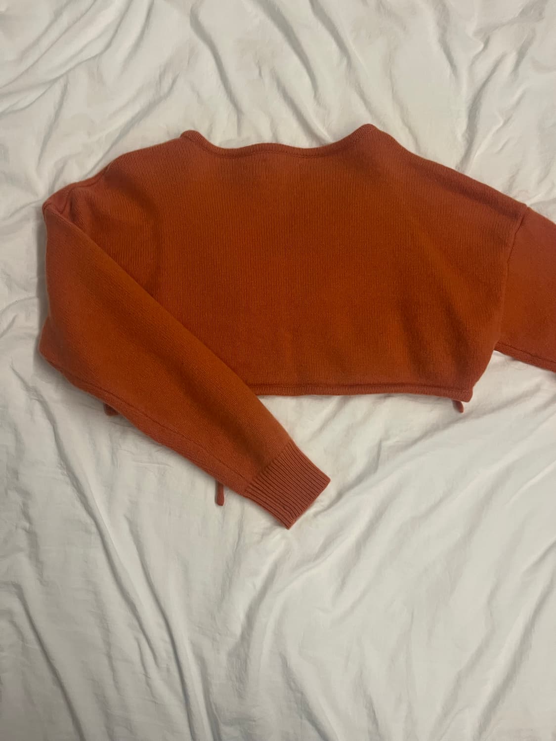 Dhedhe 오렌지 크롭 가디건 상품이미지2