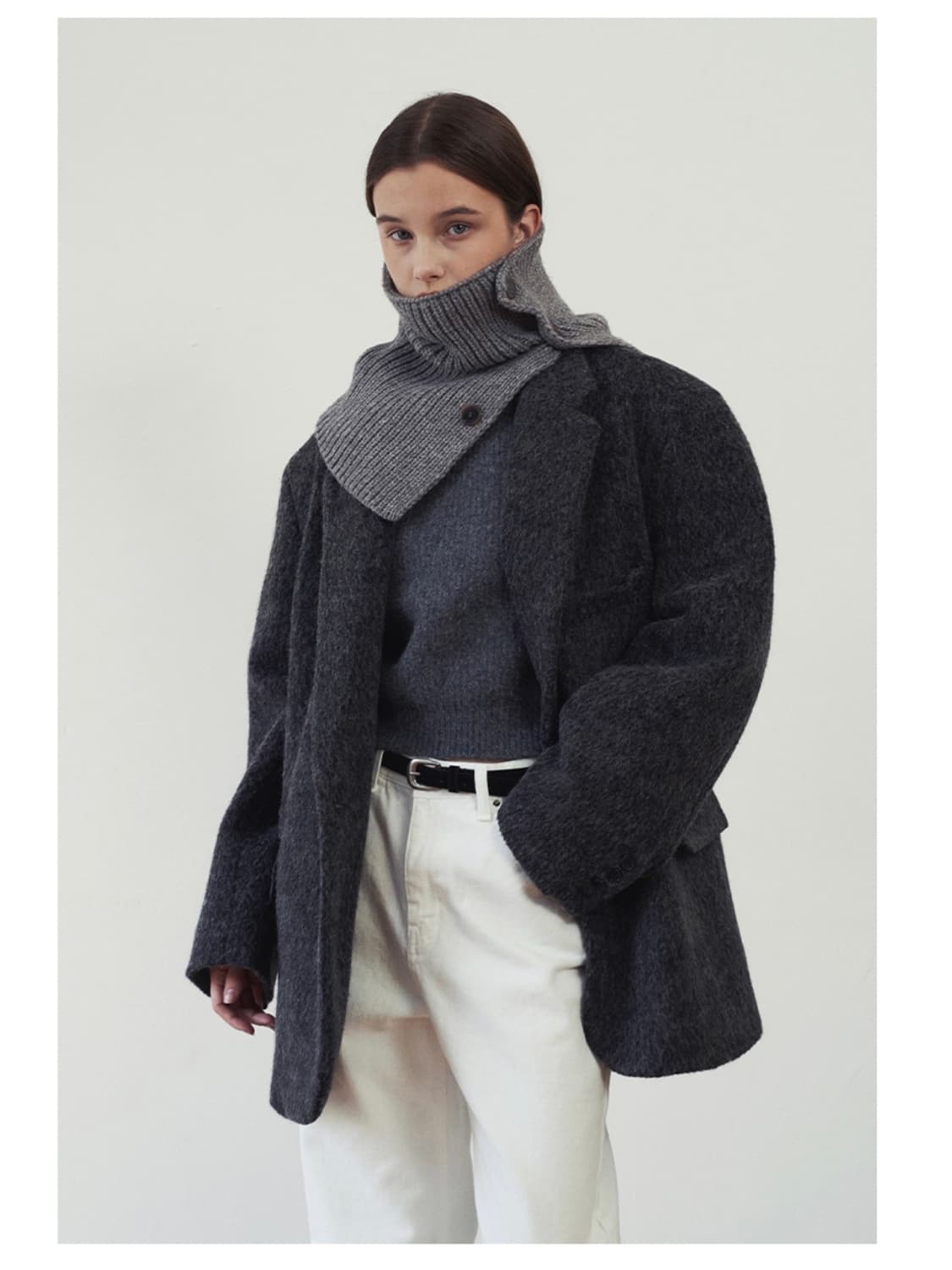 로에일 포멀 박시 울자켓 상품이미지1