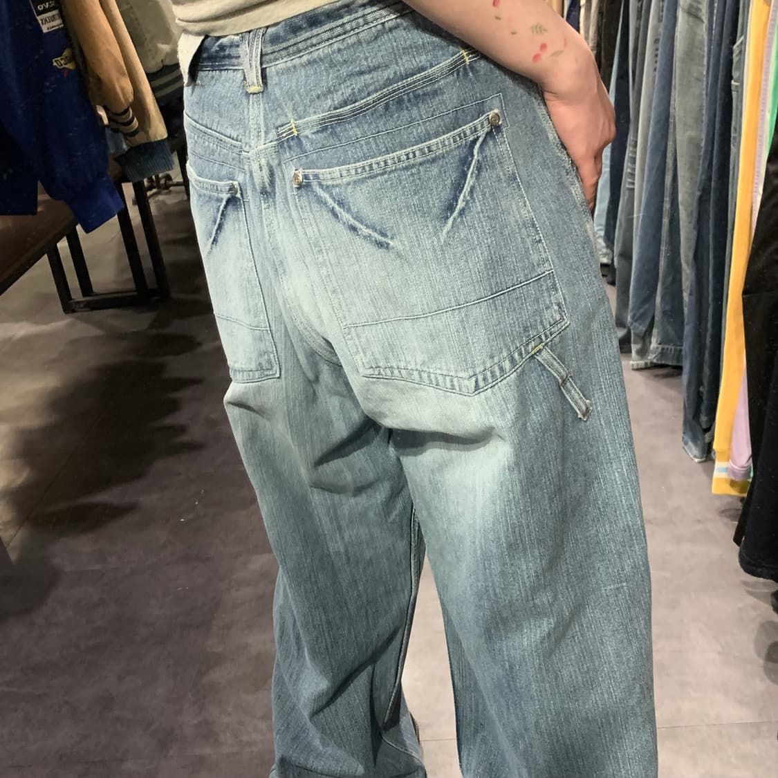 [IM] BXTO 브루클린 익스프레스 와이드 데님 팬츠 연청 상품이미지6