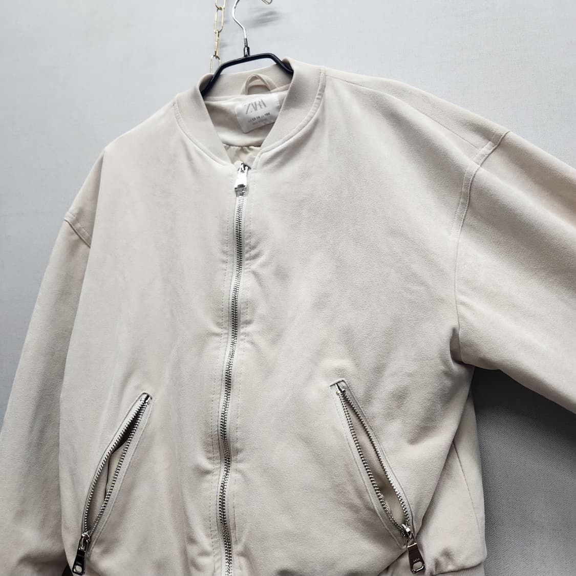 자라 ZARA 스웨이드 봄버 자켓 M 상품이미지3