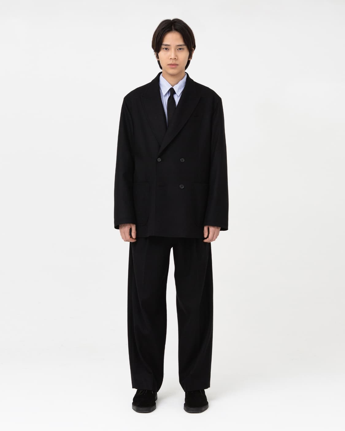 브라운야드 퓨어 울 더블 브레스티드 자켓/퓨어 울 투턱 팬츠 셋업 상품이미지2