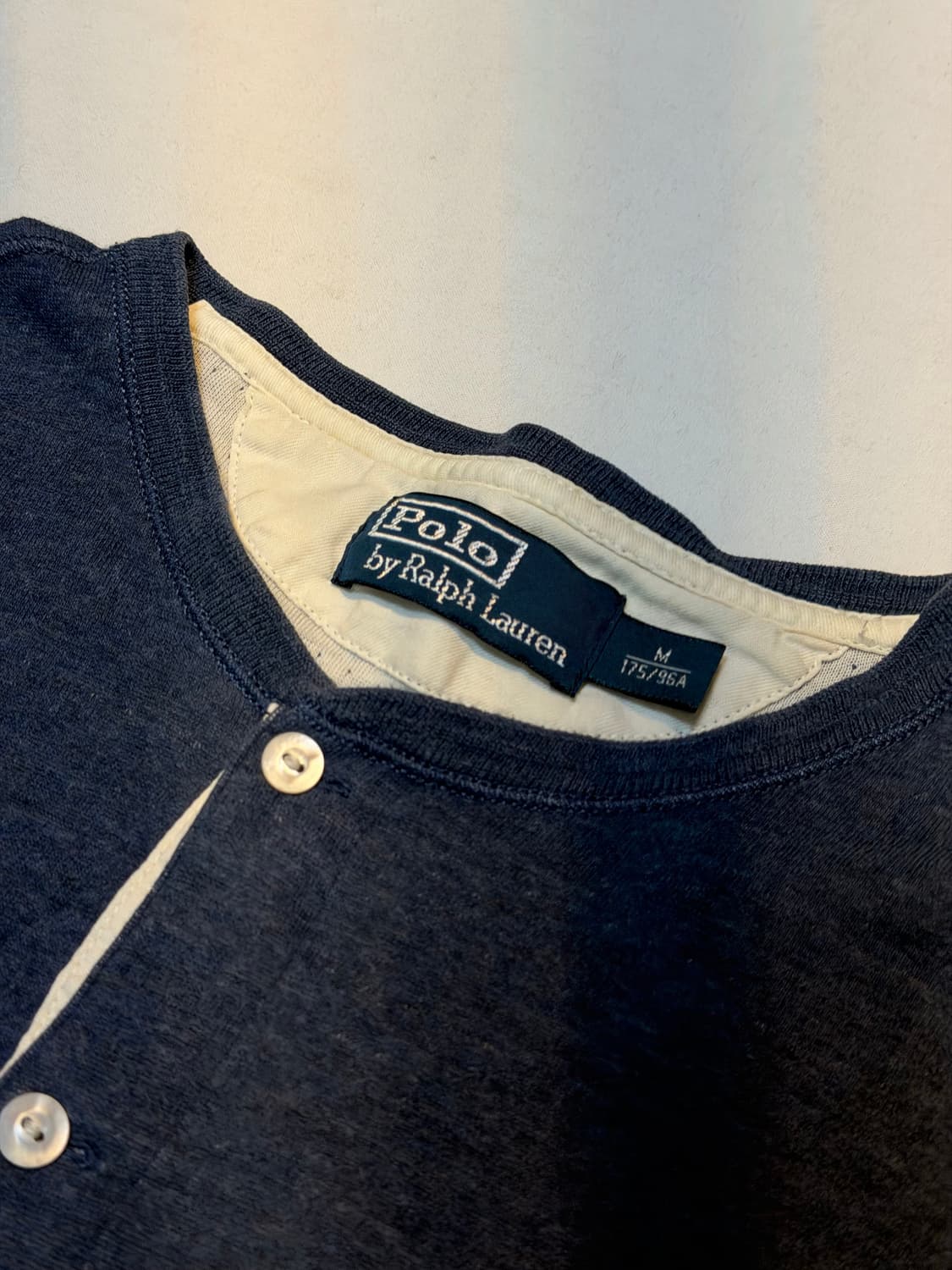 폴로 랄프로렌 롱슬리브 헨리넥 티셔츠 네이비 상품이미지2