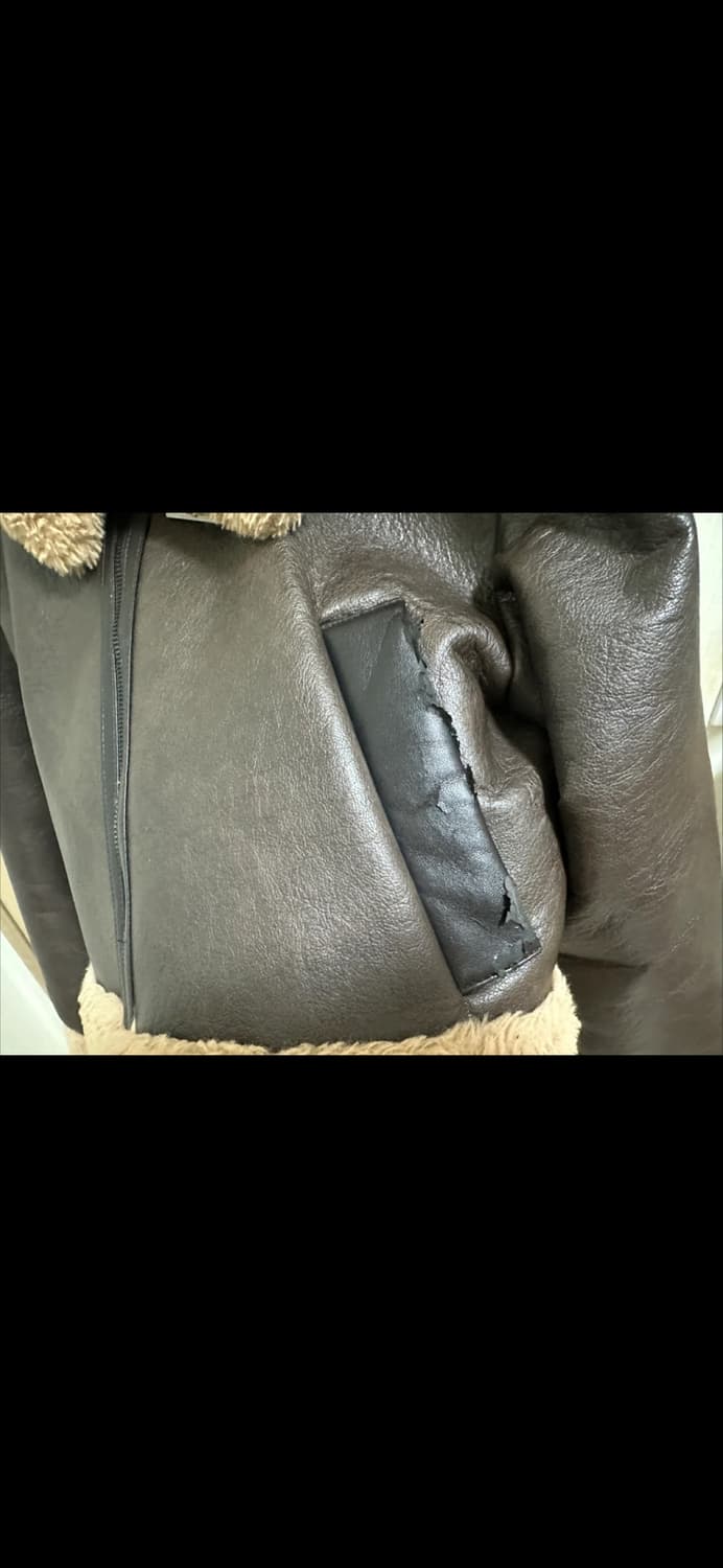 주머니 까짐O) 보헤미안서울 무스탕 브라운 상품이미지4