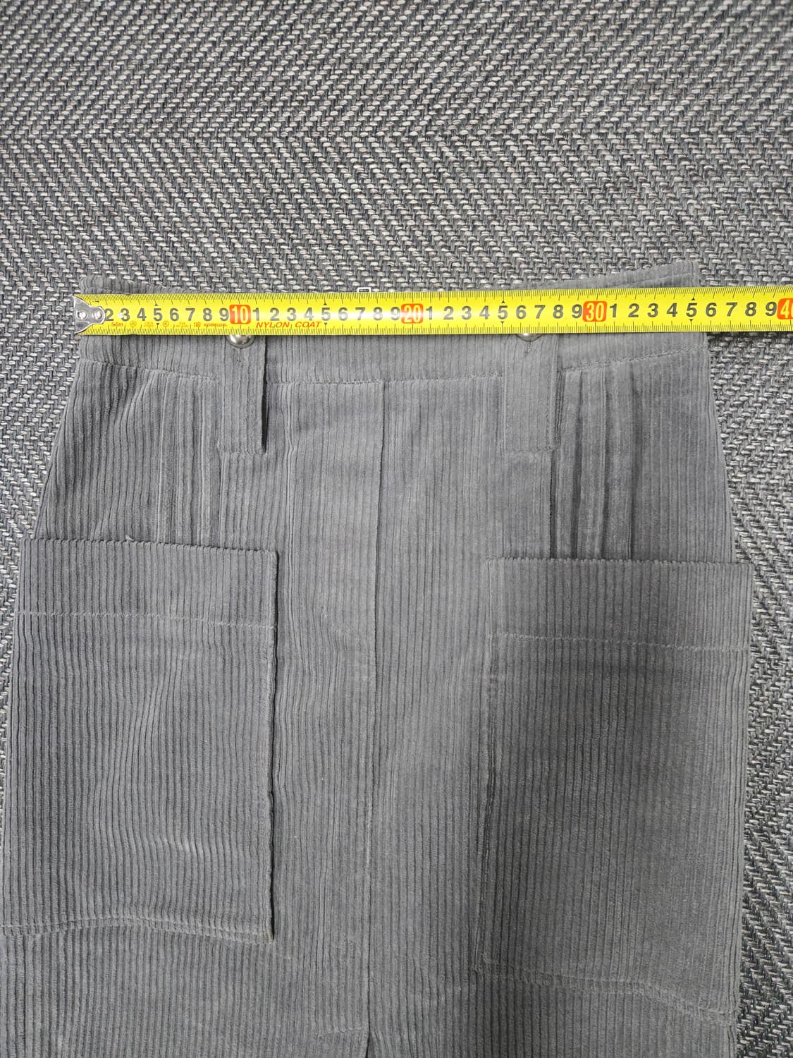 한섬 시스템 SYSTEM 코듀로이 H라인 스커트 회색 상품이미지7