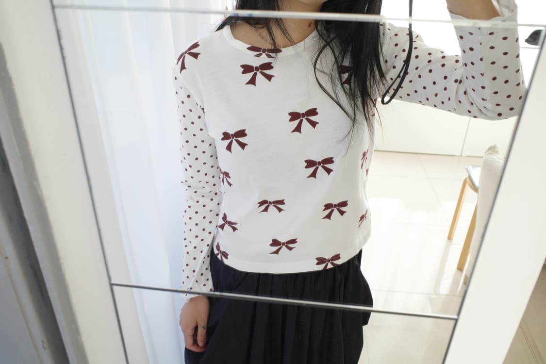 Ribbon & dot long sleeve 상품이미지7
