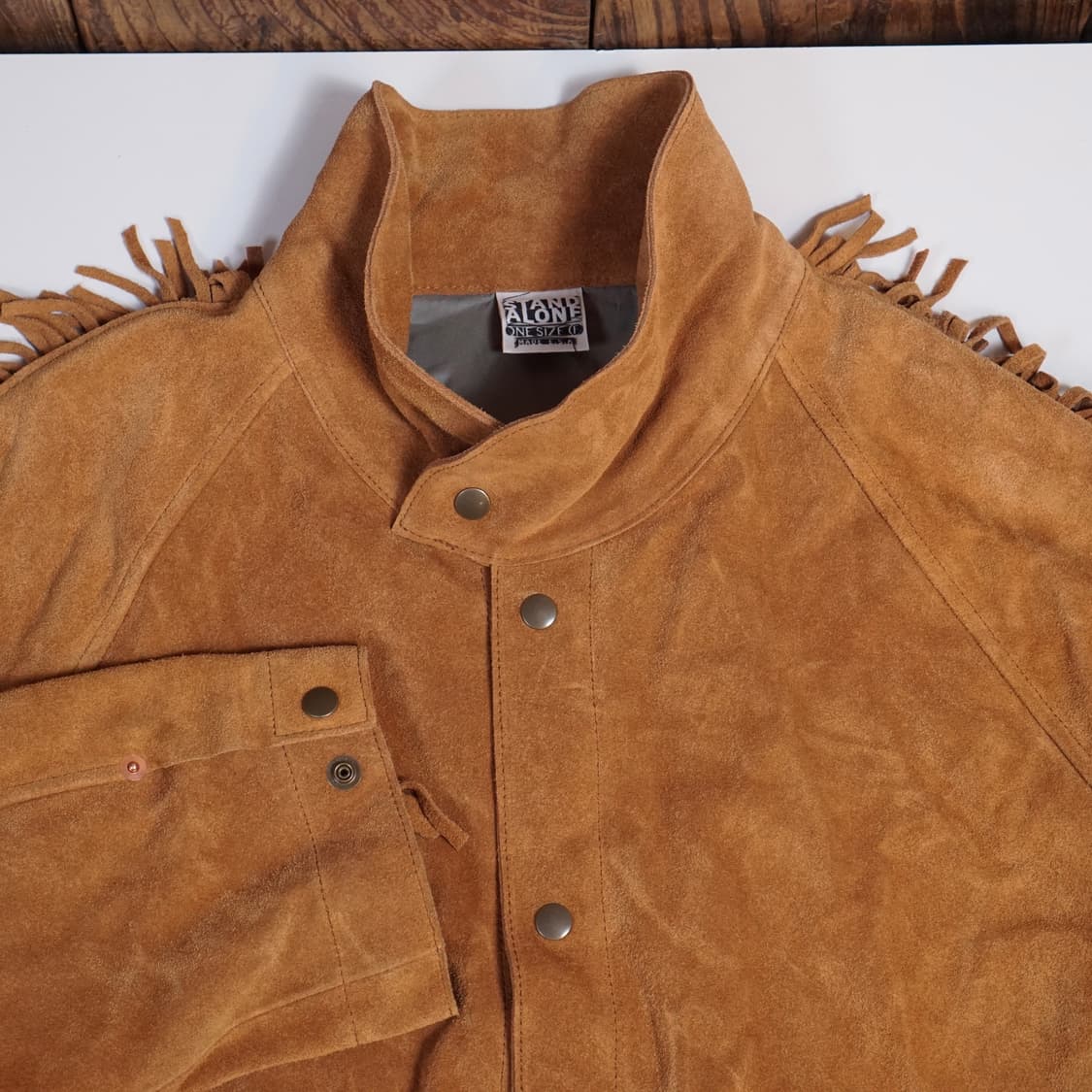 스탠드얼론 프린지 레더 스웨이드 자켓 상품이미지5