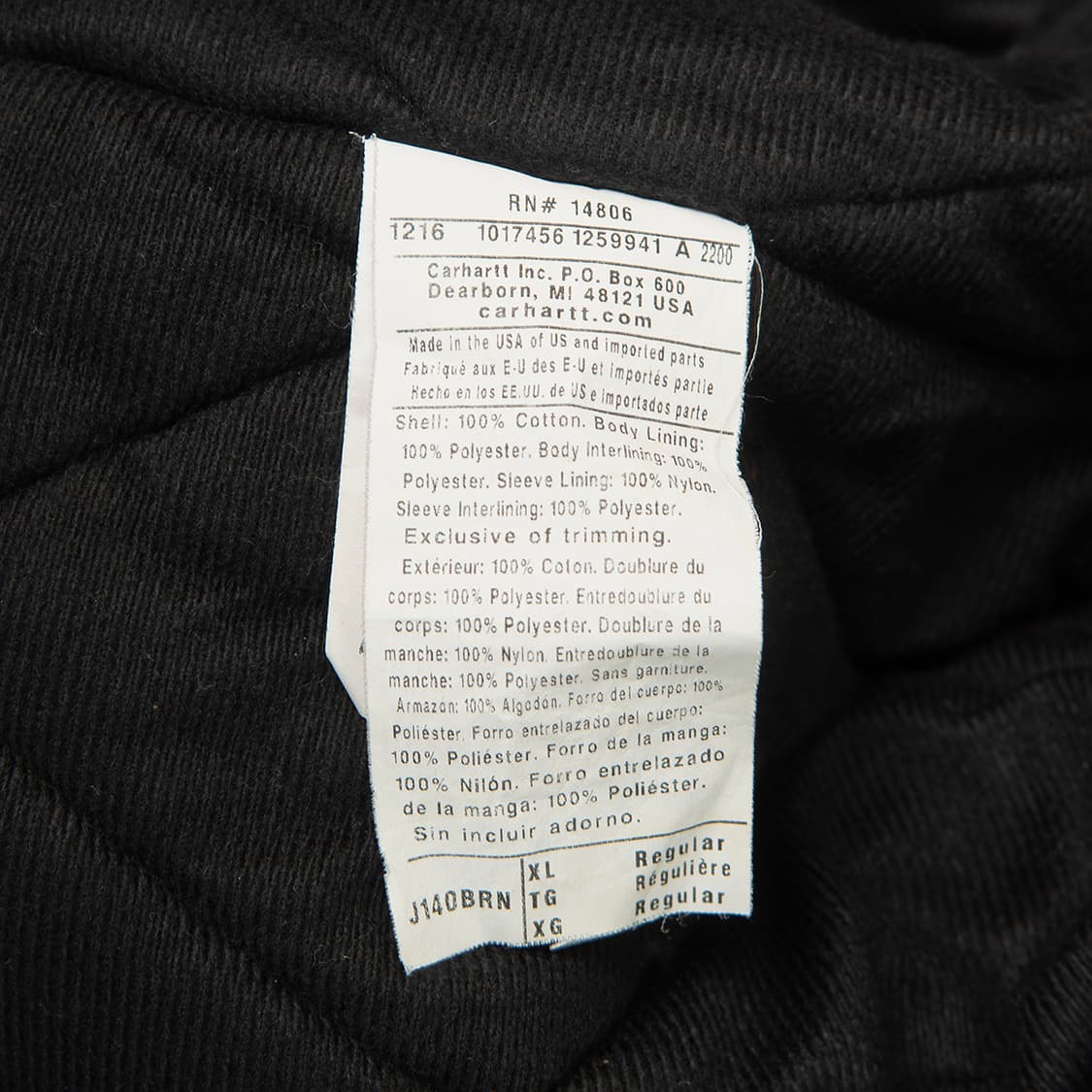 [XL] 칼하트 USA 메이드 J140 브라운 덕 액티브 자켓  상품이미지7