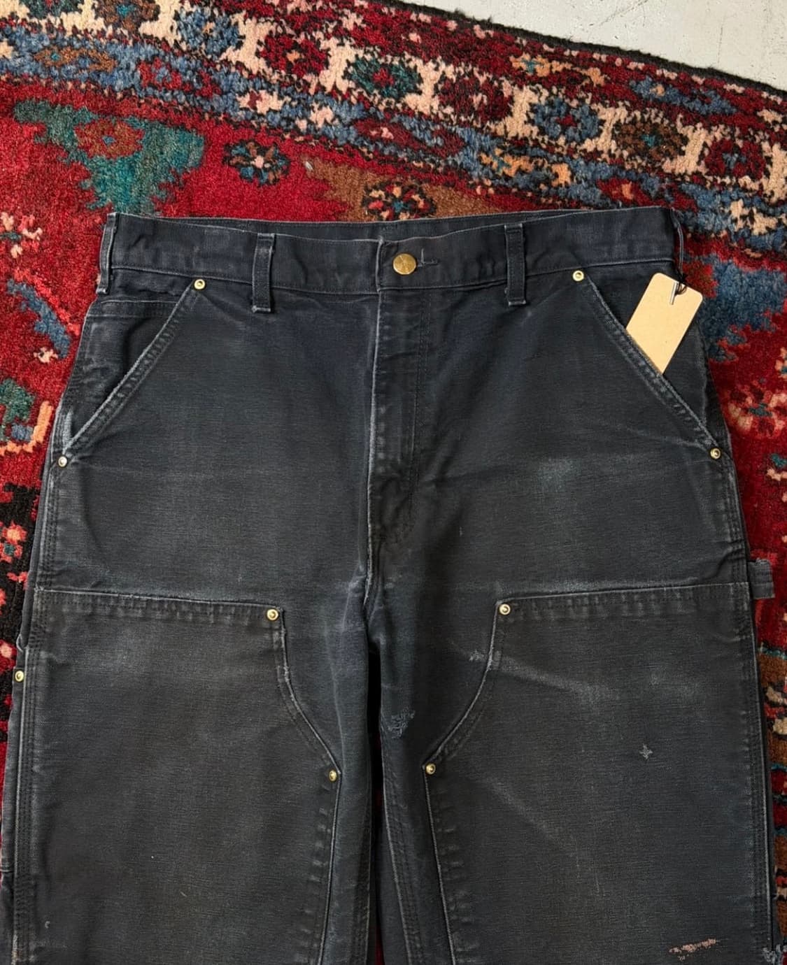 빈티지 칼하트 B01 BLK 더블니 팬츠 썩블니 34 상품이미지4