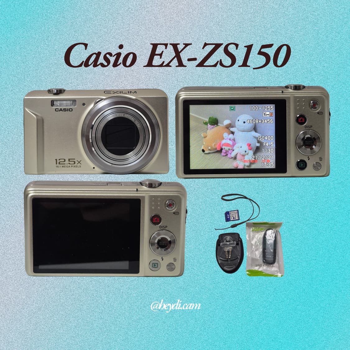 소장디카) 카시오 EX-ZS150 골드 (Casio EX-ZS150) 상품이미지2