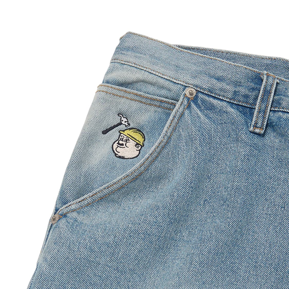 위캔더스 WORKER PANTS 블루 데님 팬츠 바지 M&L 상품이미지3