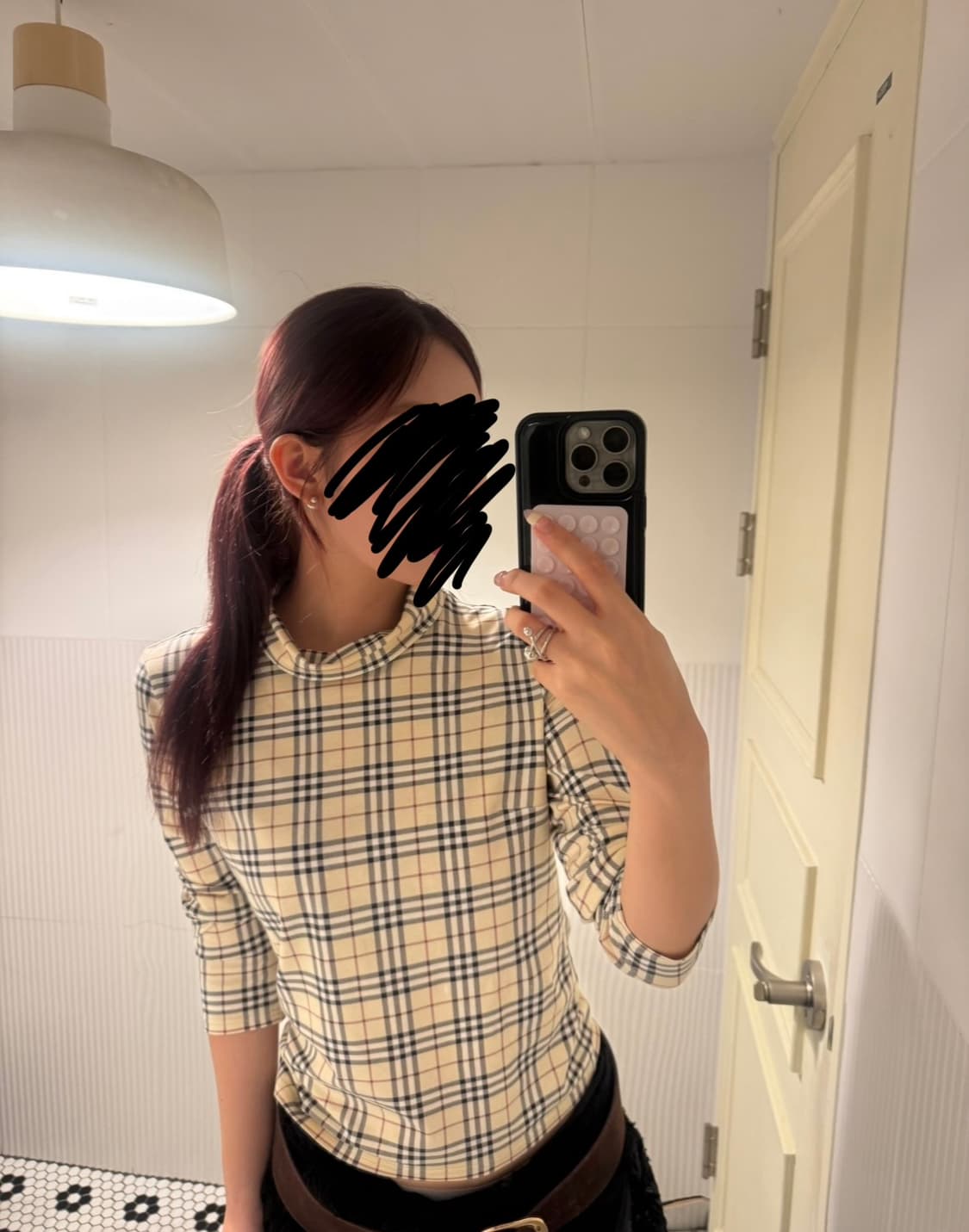 버버리 체크 터틀넥 롱슬리브 상품이미지5