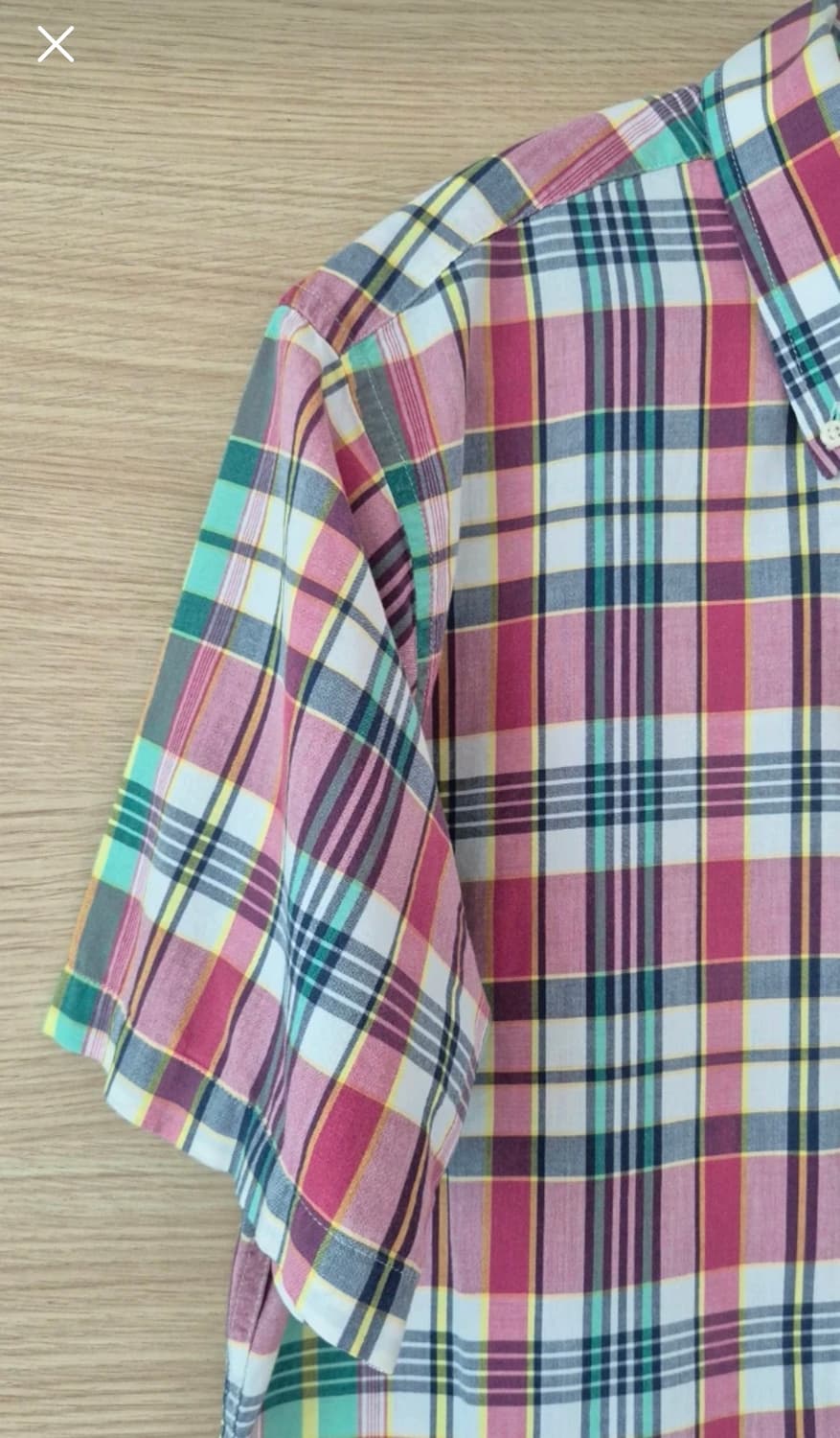 브룩스브라더스 반팔 체크 버튼다운 슬림핏 마드라스 셔츠 상품이미지2