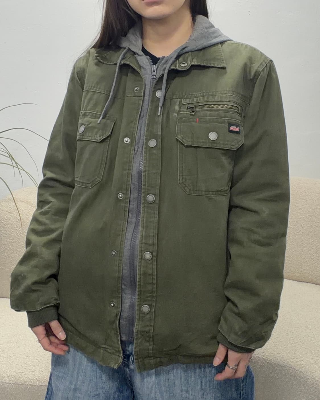 90s DICKIES D빈티지 카키 워크 자켓 상품이미지3