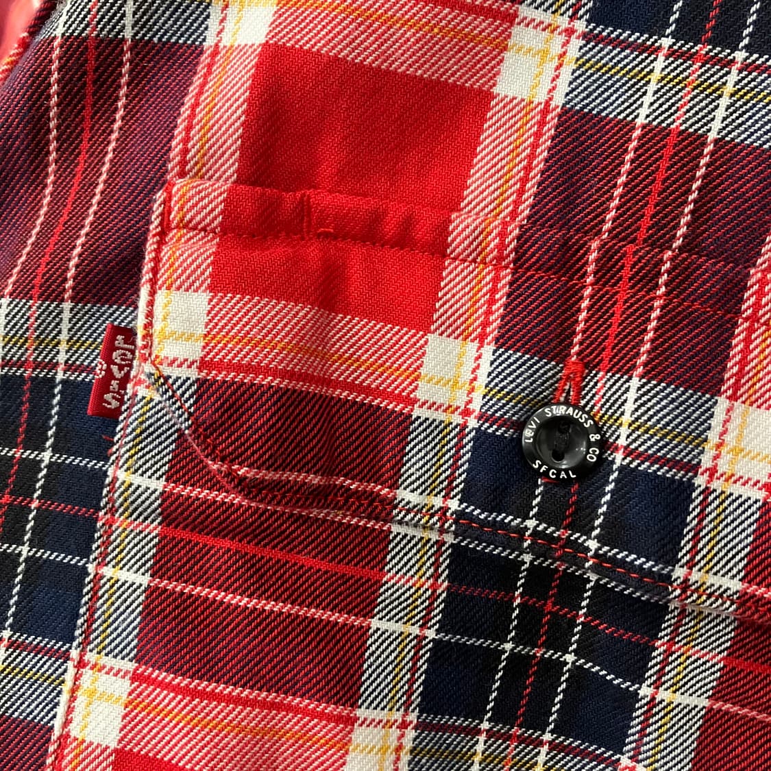 386 리바이스 체커보드 후드 셔츠 상품이미지5