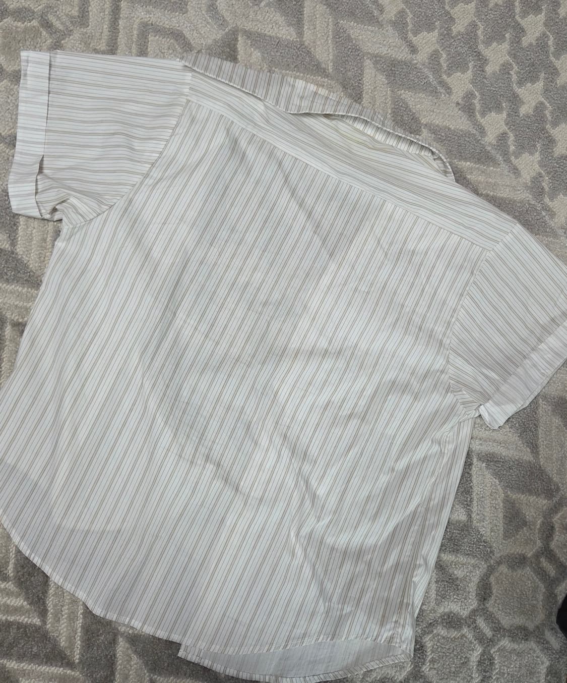 반팔 아이보리 스트라이프 셔츠 상품이미지2