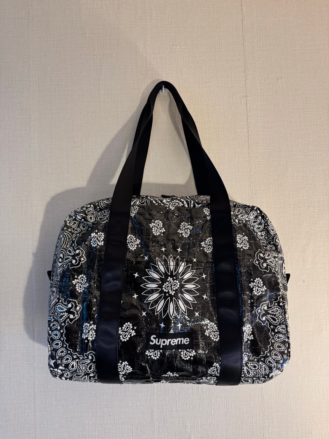 [OS]슈프림 반다나 타프 스몰 더플백 블랙 - 21SS 상품이미지1