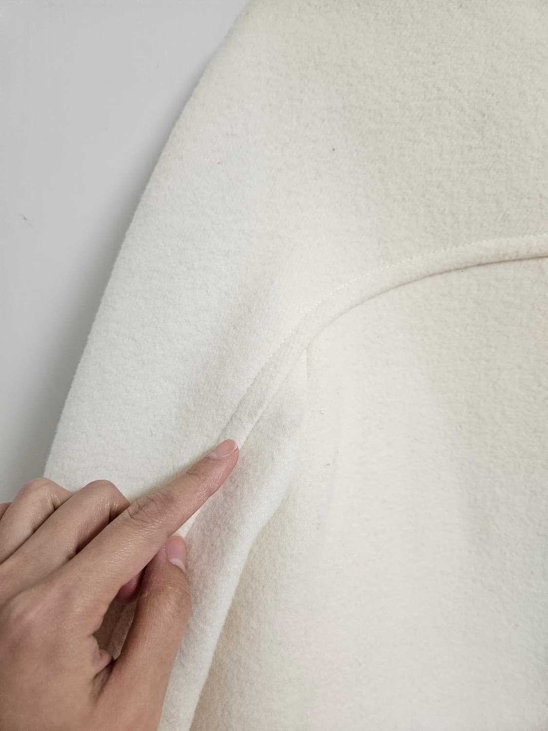 룩캐스트 마리 하프 울코트 아이보리 상품이미지10