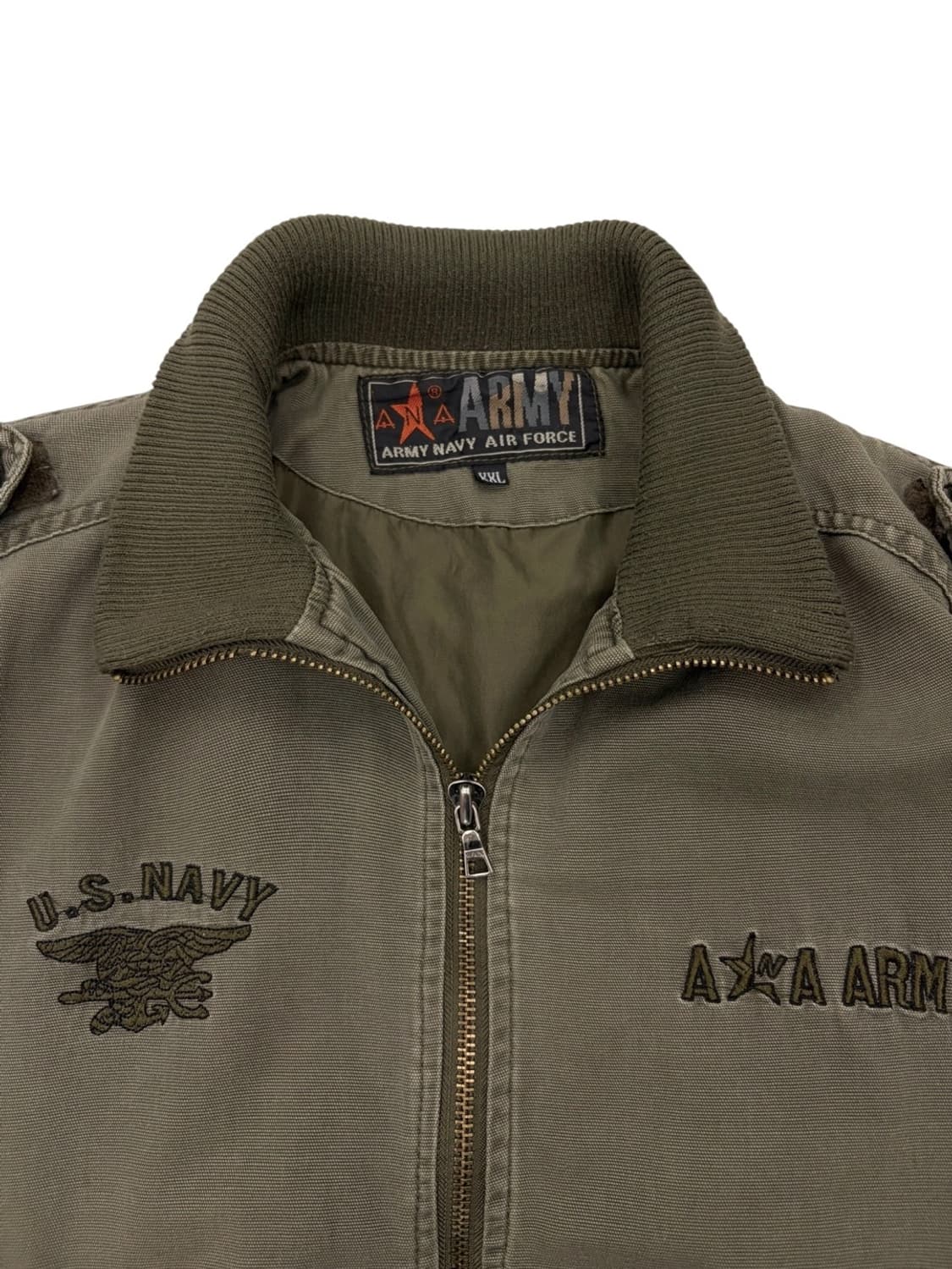 US NAVY 미군 밀리터리 자켓 카키 (2XL) 상품이미지3