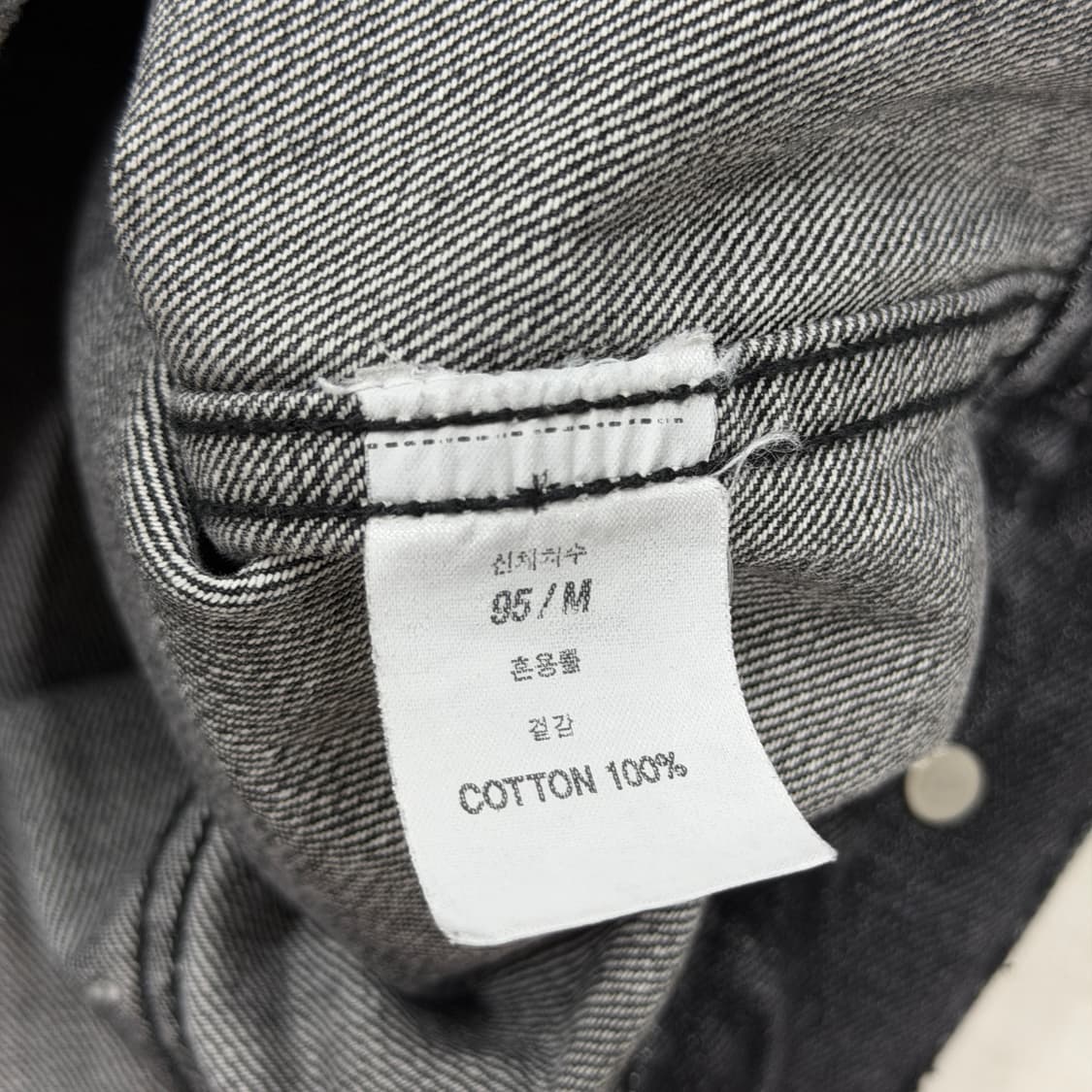 토니웩 페인팅 데님 자켓 블랙 워싱 M 상품이미지4