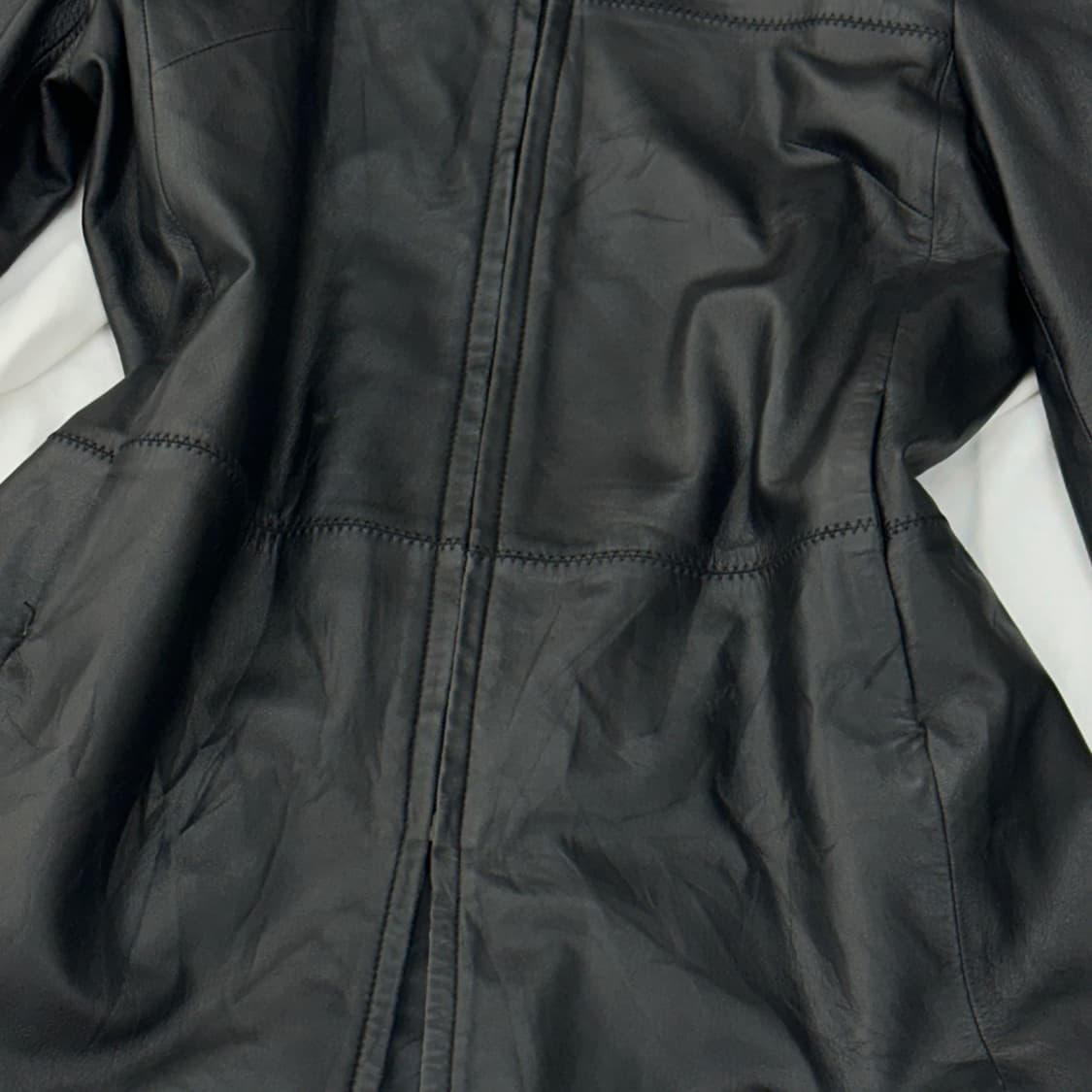 Mia Canma sheepskin 블랙 양가죽 레더 고스로리 코트 자켓 상품이미지5