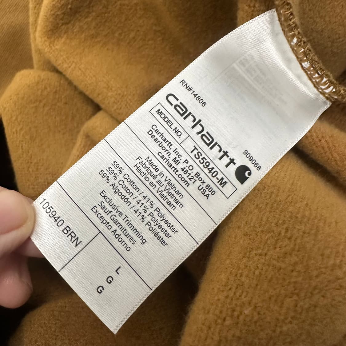 칼하트 된장 후드티 루즈핏 L 상품이미지8