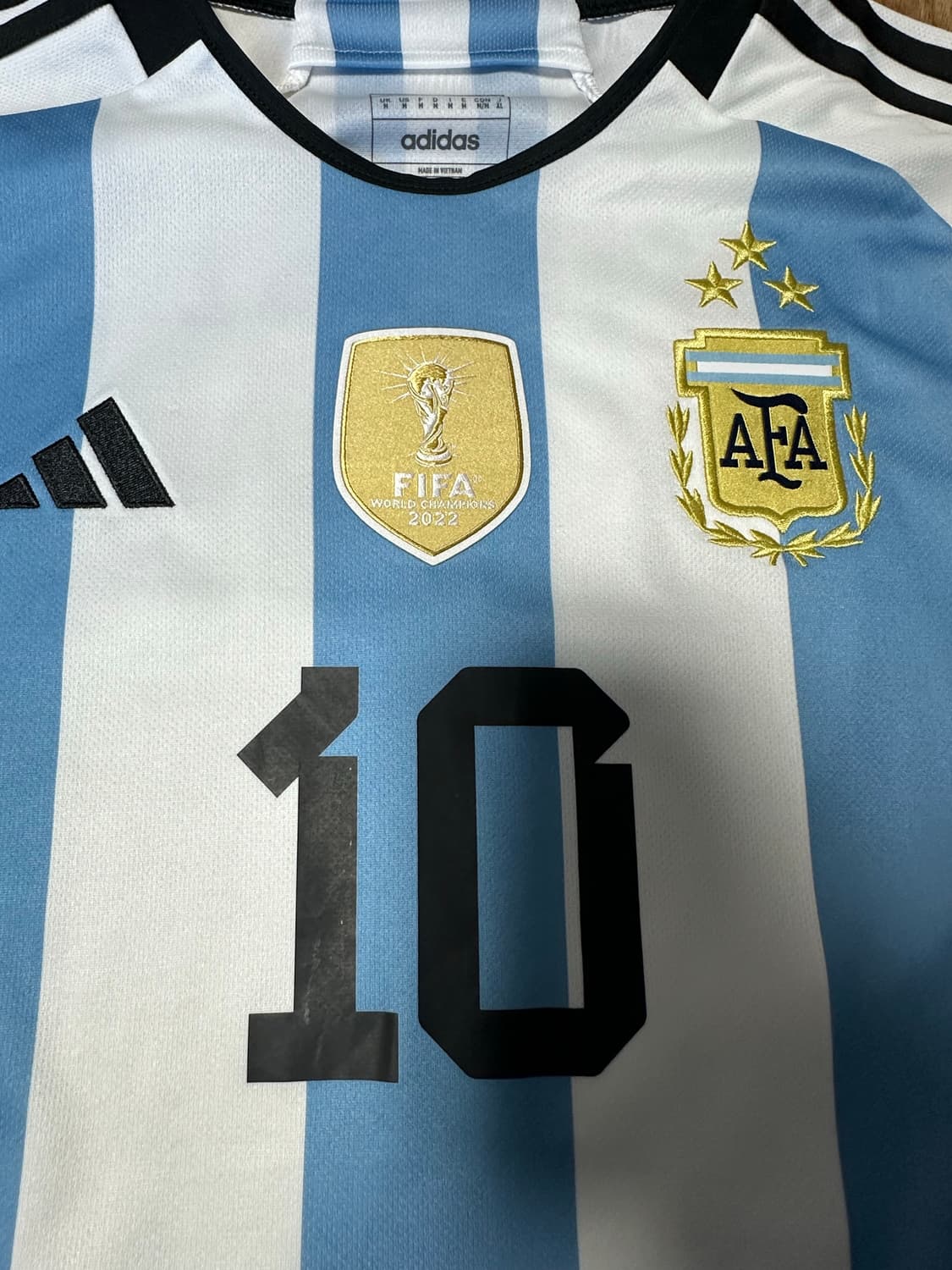 메시 아르헨티나 2022 위너 3스타 홈 유니폼 us사이즈 m 상품이미지4