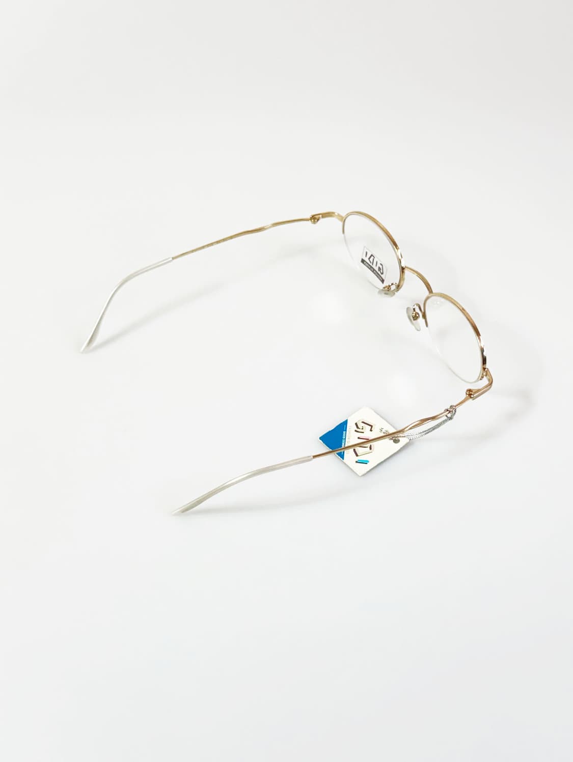 90s 서전 GIDI 골드 오벌 반무테 메탈 빈티지 안경 상품이미지4