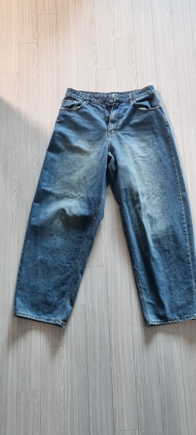 1993스튜디오 빈티지 와이드 벌룬 데님 팬츠_블루 상품이미지3