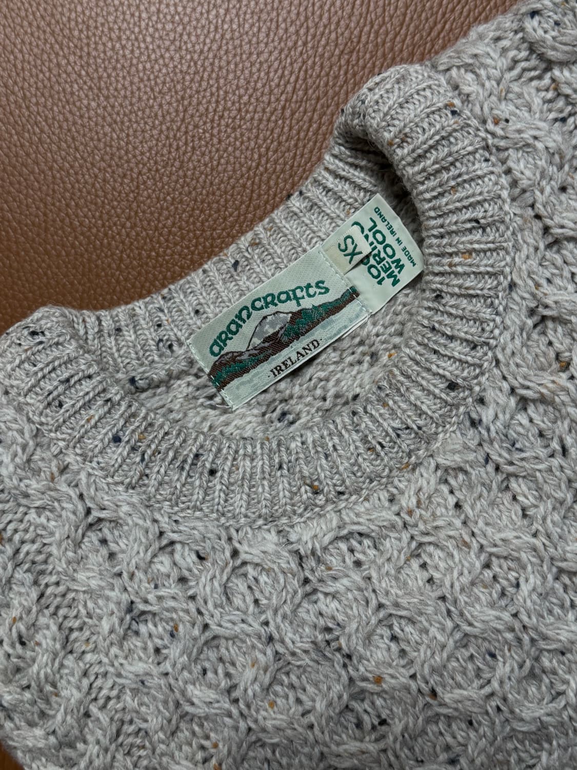 아란크래프트 피셔맨 니트 아이리쉬 앨런 크루넥 XS(여성 55-66) 상품이미지3