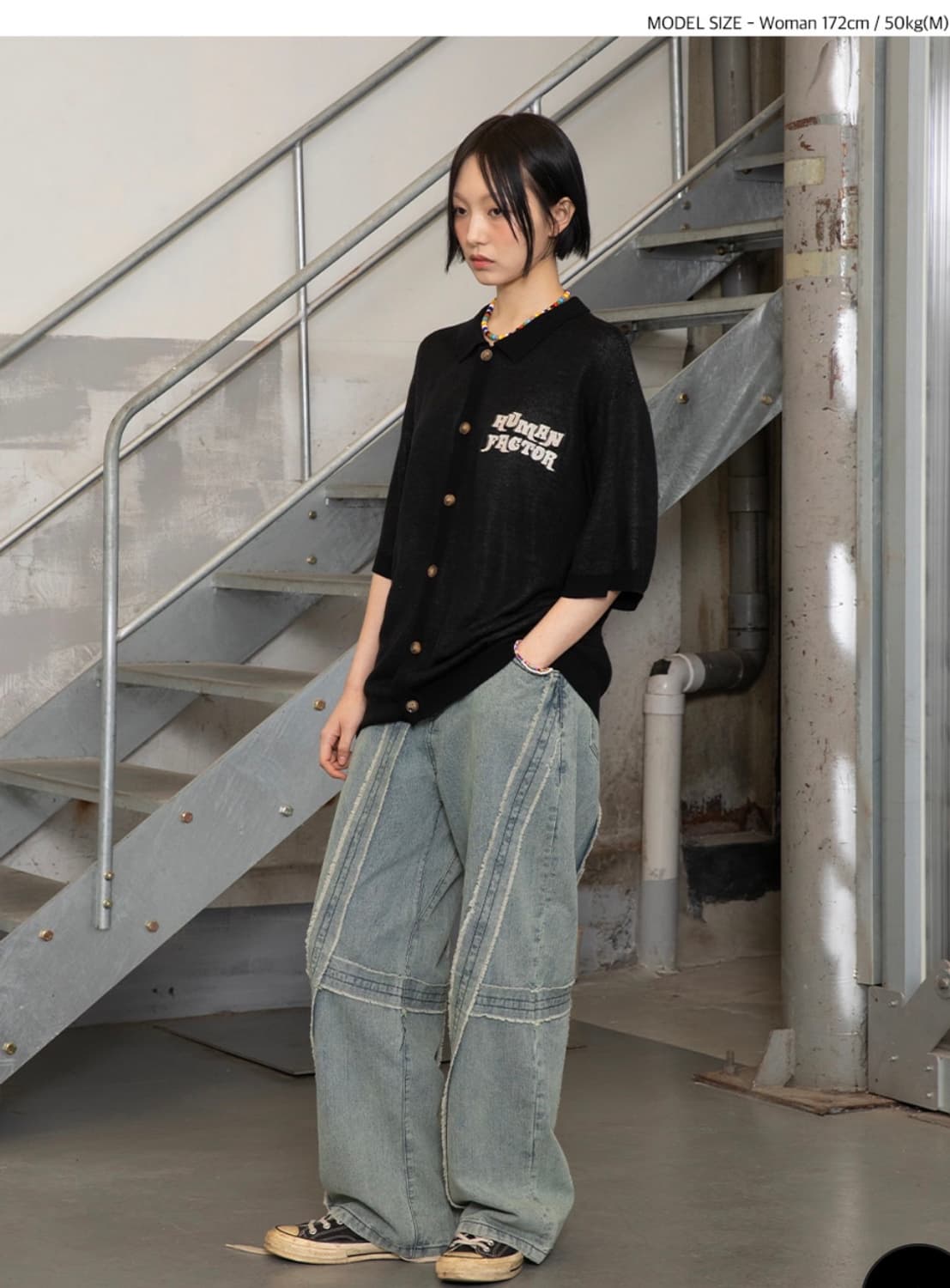 [글랙] 휴먼팩터 반팔 니트 가디건 (BLACK/M) 상품이미지3