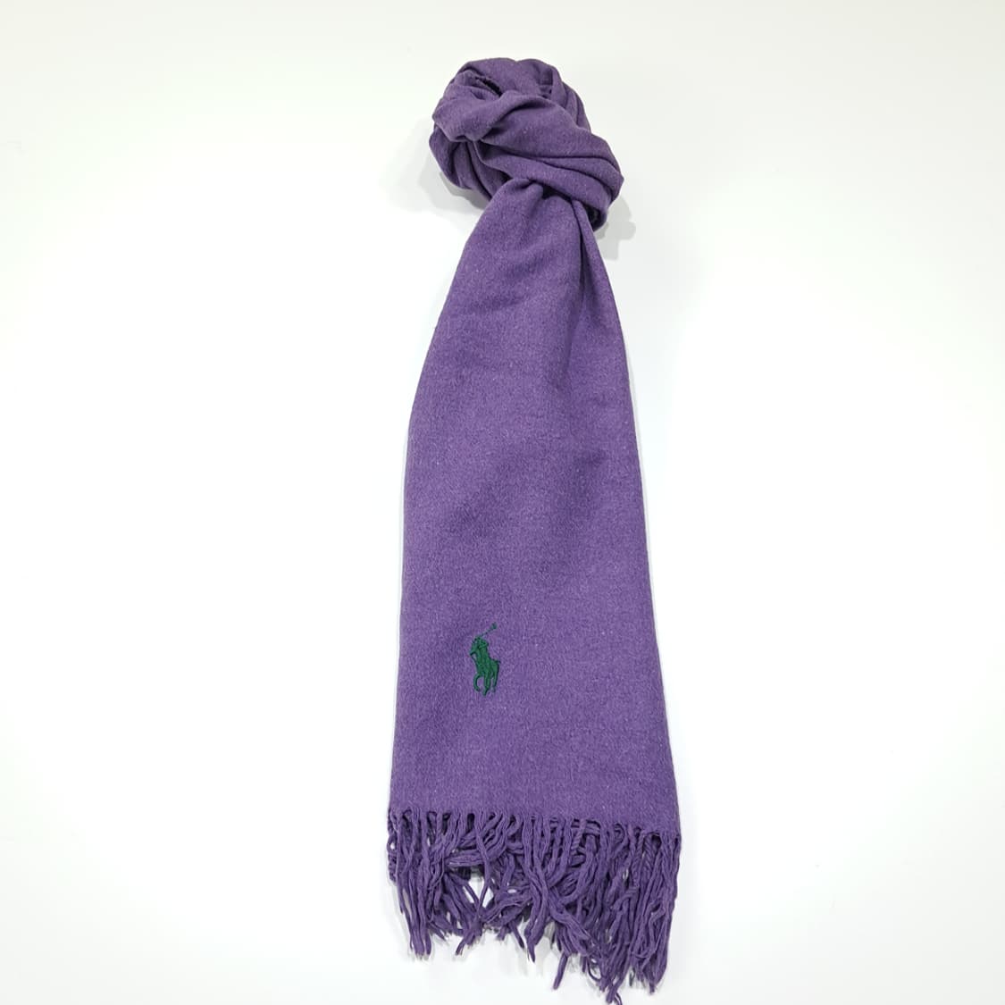 MX503 폴로 90s 프랑스판 코튼 포니자수 퍼플 머플러 목도리 상품이미지5
