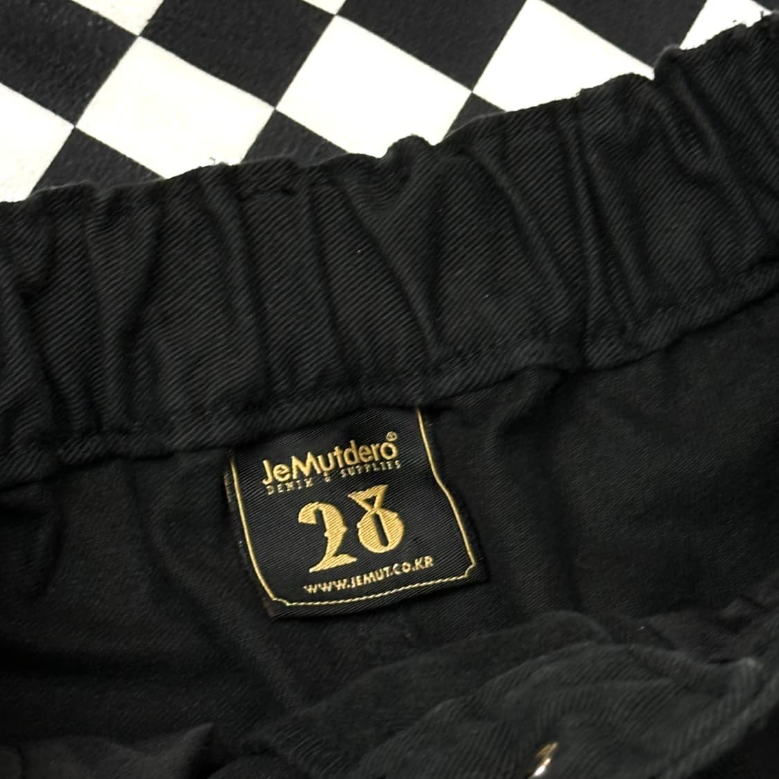 제멋 블랙 와이드 카고바지 조거 팬츠 밴딩 바지 상품이미지4