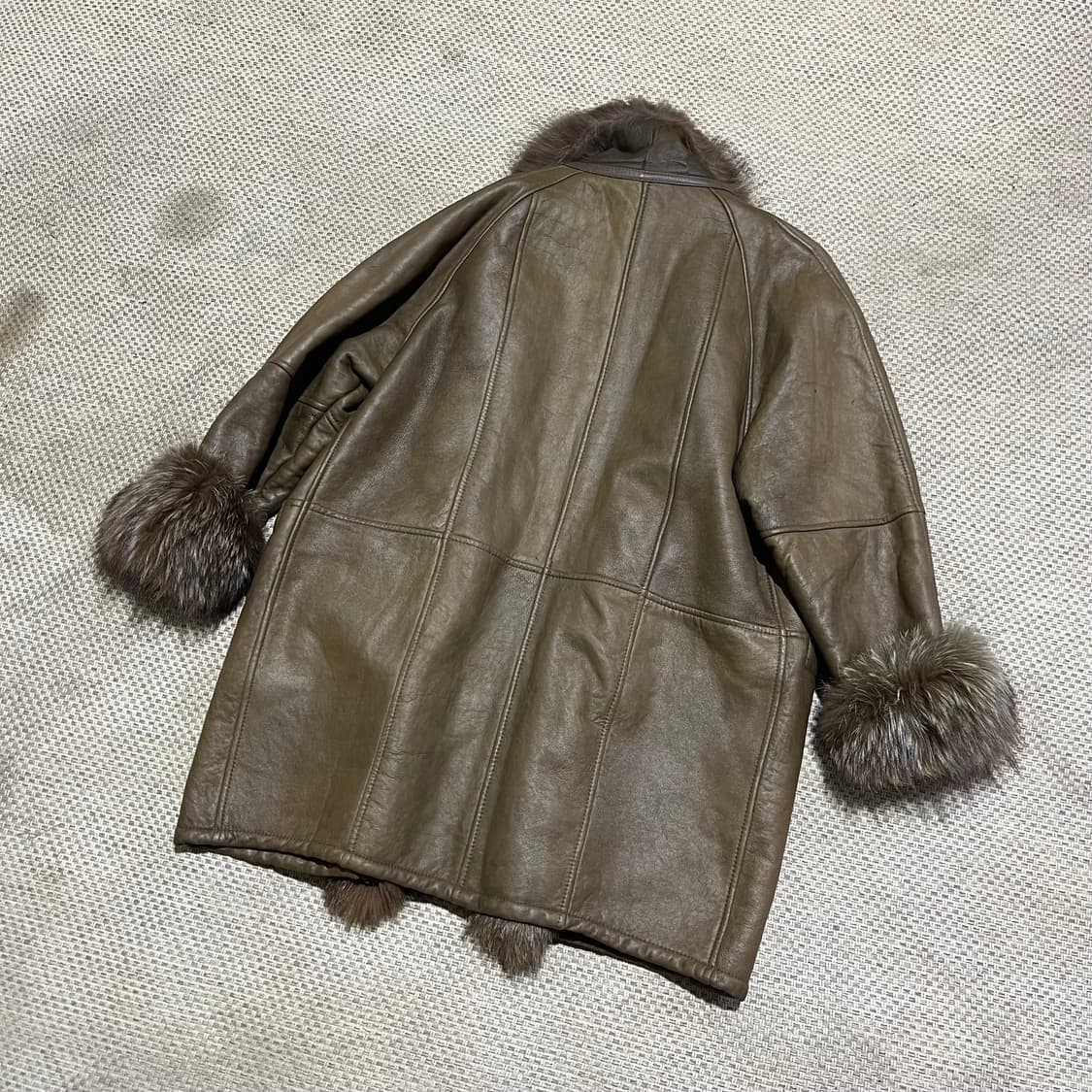 90s vintage 빈티지 양가죽 폭스퍼 토스카나 무스탕 상품이미지2